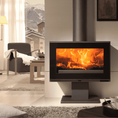 Modern wood stove decoration 