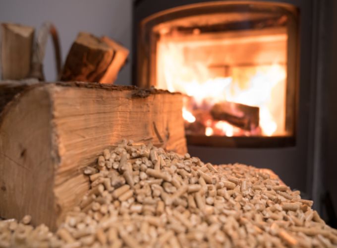 Firewood and pellets for stoves