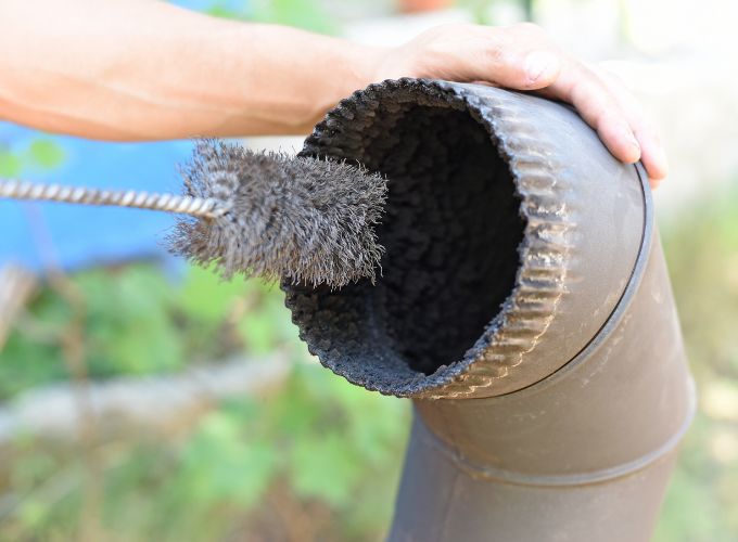How to clean soot from the chimney
