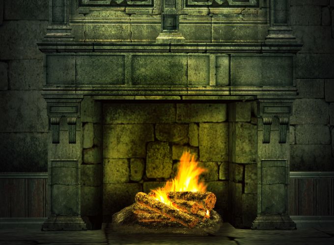Feuerstellen in mittelalterlichen Schlössern