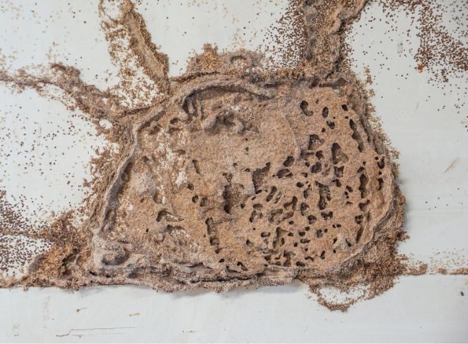 Las terminas crean túneles por la madera para alimentarse y desplazarse