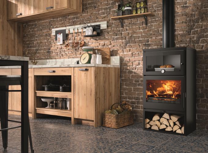 Kuchyně s kamny na dřevo modelo gourmet panadero